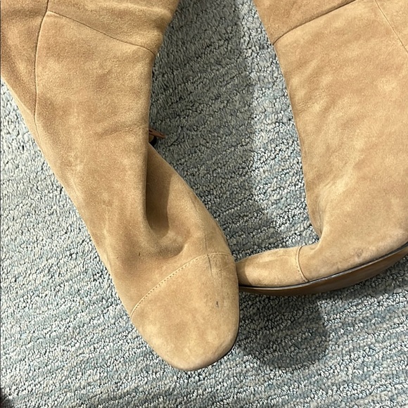 Something Navy Camel Suede Heeled Boots - Picture 2 of 3